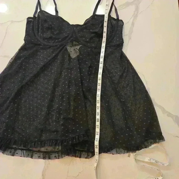 NWT Adore Me Chemise Pantie Set Lingerie Sheer Black Size 3X Womens - Picture 9 of 9